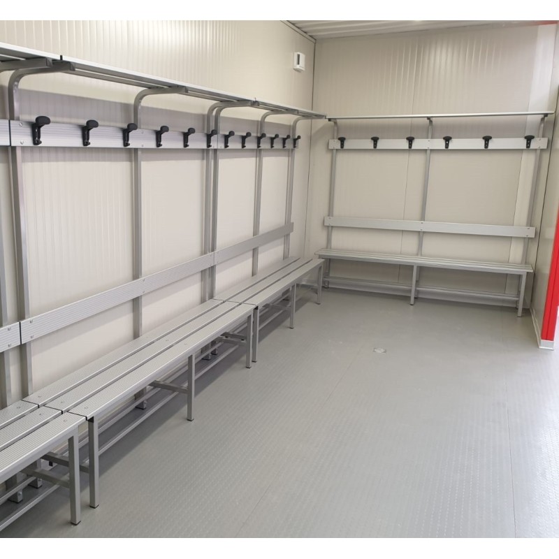 Staff Changing Room Hook Bench - Heavy Duty Seating for Schools, Spas, and Offices