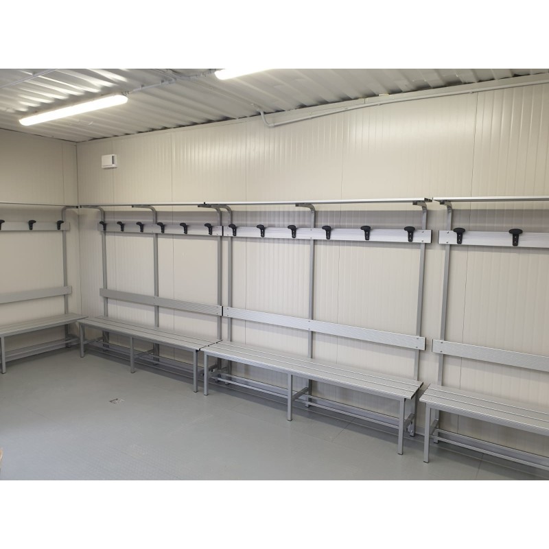 Staff Changing Room Hook Bench - Heavy Duty Seating for Schools, Spas, and Offices