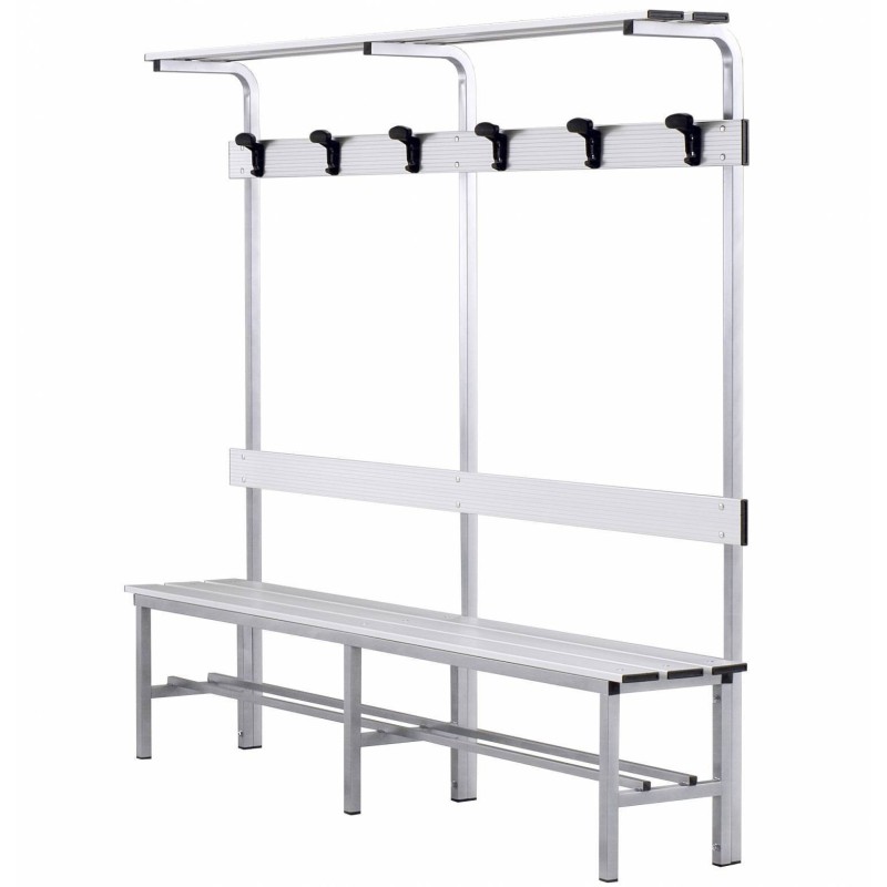 Staff Changing Room Hook Bench - Heavy Duty Seating for Schools, Spas, and Offices
