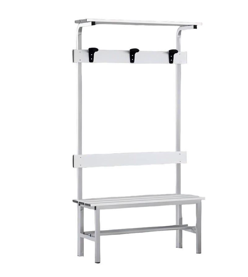 Staff Changing Room Hook Bench - Heavy Duty Seating for Schools, Spas, and Offices