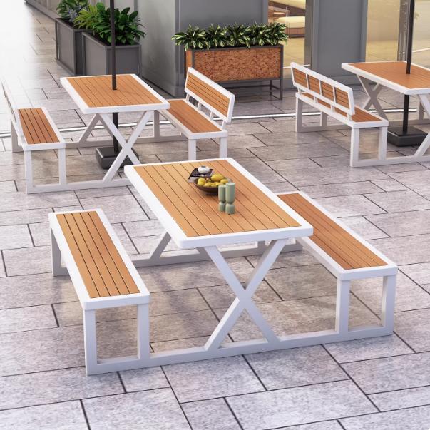 Outdoor Picnic Table & Bench Set - Weather Resistant Patio Dining Furniture