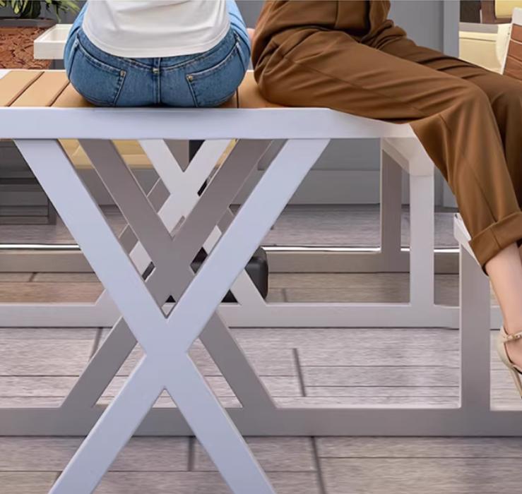 Outdoor Picnic Table & Bench Set - Weather Resistant Patio Dining Furniture