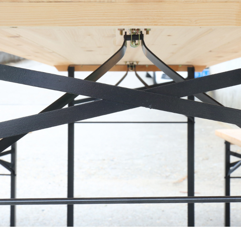 Beer Table and Chairs Outdoor Patio Leisure Table and Stool Set Park BBQ Folding Table and Chairs Dining Table and Chair Set