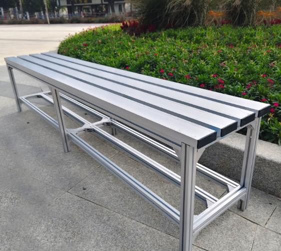 Heavy-Duty Aluminum Outdoor Bench - Weather Resistant & Durable