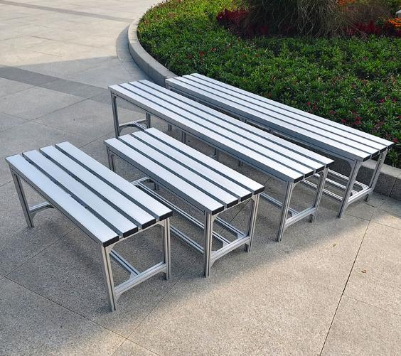 Heavy-Duty Aluminum Outdoor Bench - Weather Resistant & Durable