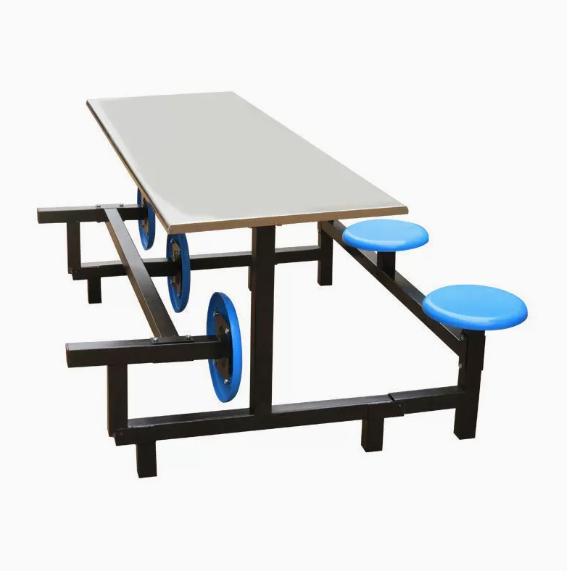 Foldable Large Canteen Dining Table and Chairs Six-Seater Fast Dining Table and Chairs Modern Simple School Connected Rectangular
