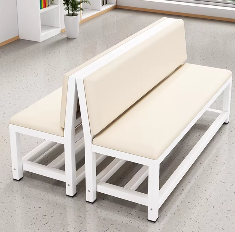 Long Bench Soft Cushion Gym Stadium Technician Room Waiting Backrest Rest Area Long Chair Sofa Shoe Changing Stool