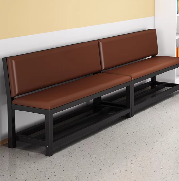 Long Bench Soft Cushion Gym Stadium Technician Room Waiting Backrest Rest Area Long Chair Sofa Shoe Changing Stool