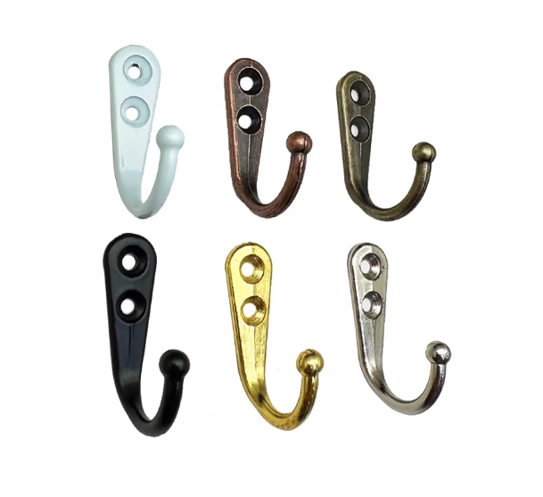 Zinc Alloy Small Hook Single Hook Clothes Hook Antique Craft Accessories Coat Hook Kitchen Bathroom Cabinet Decoration Retro Hook