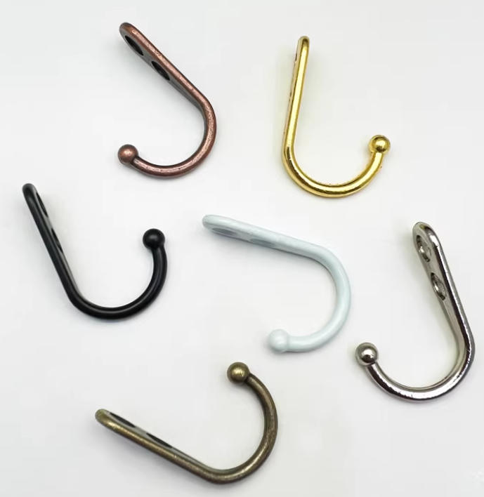 Zinc Alloy Small Hook Single Hook Clothes Hook Antique Craft Accessories Coat Hook Kitchen Bathroom Cabinet Decoration Retro Hook