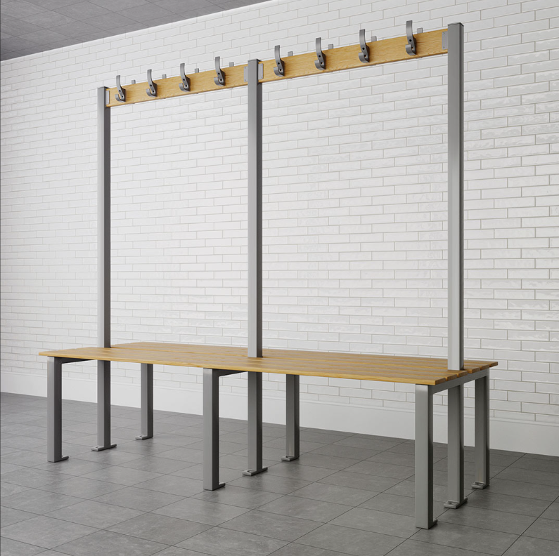 Double Sided Island Bench Seat, Sturdy Outdoor Indoor Dual Use Dining Bench for Kitchen Island & Patio