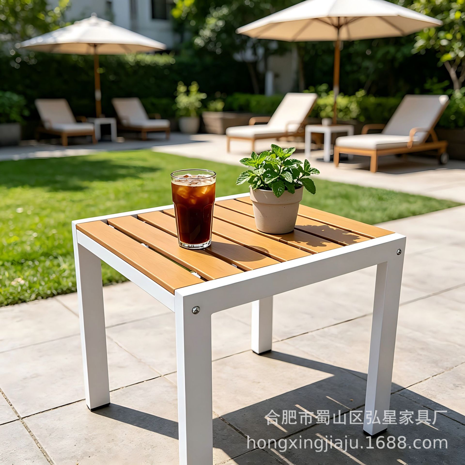 Courtyard Garden Table Outdoor Coffee Table Balcony Terrace Leisure Furniture Set Outdoor Waterproof Simple Outdoor Table and Chairs