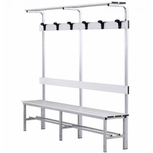 Staff Changing Room Hook Bench - Heavy Duty Seating for Schools, Spas, and Offices