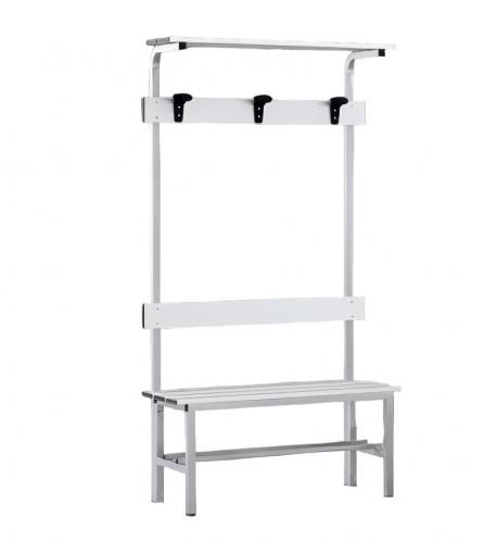 Aluminum alloy Staff Changing Room Hook Bench - Heavy Duty Seating for Schools, Spas, and Offices