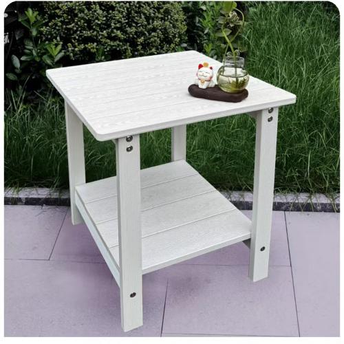 Wooden Retro Windproof Sunproof Anti-corrosion Outdoor Coffee Table Square Stool Suitable for Patio Balcony